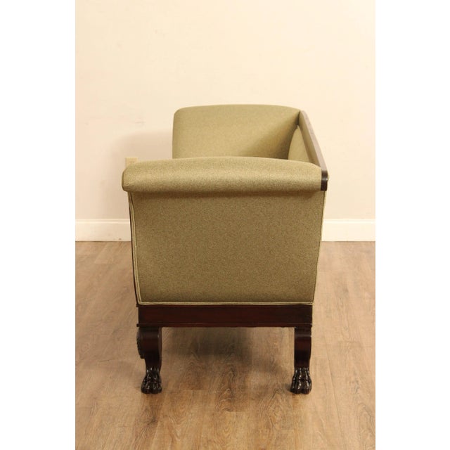 Antique American Empire Carved Mahogany Sofa For Sale - Image 9 of 12