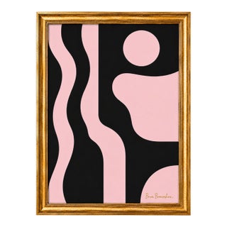 Blush Current Abstract Painting , Framed by Bryan Boomershine For Sale