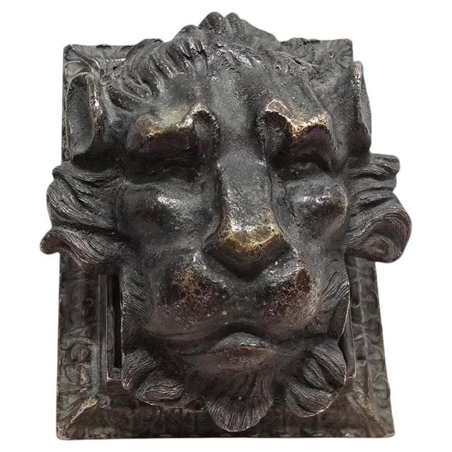 Bronze Lion Head Paperweight, 1890 For Sale - Image 9 of 9