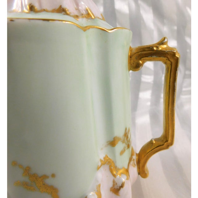 Late 18th Century Late 18th Century Small Stunning Pink and Green Leaonard Austria Milk Jug # 26951 For Sale - Image 5 of 7