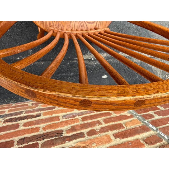 Vintage Edrich Mills Windsor Style Bow Back Oak Dinning Side Chairs. Set of 8 For Sale - Image 16 of 16