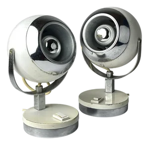 Mid-Century Modern White Desk Lamps, 1960s, Set of 2