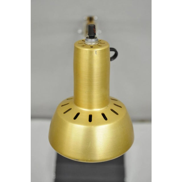 Late 20th Century Vintage Mid Century Modern Small Brass Architects Drafting Desk Lamp by Electrix For Sale - Image 5 of 12