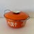 1960s Mid-Century Modern Catherineholm Rune Fence Post Sticks Casserole Dutch Oven W Lid Orange & White For Sale - Image 9 of 13