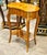French Louis XV Burl Wood Side Table With Drawer, Bronze Ormolu & Gold Leaf Accents For Sale - Image 4 of 4