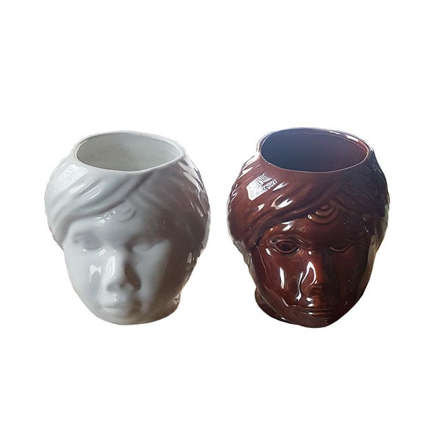 Italian Testa di Moro Vases, 1960s, Set of 2 For Sale - Image 4 of 9