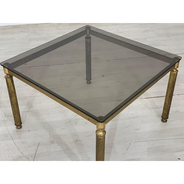Vintage Brass and Glass Coffee Table For Sale - Image 6 of 8