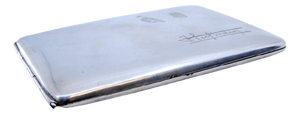 Silver Cigarette Case with Hinged Lid