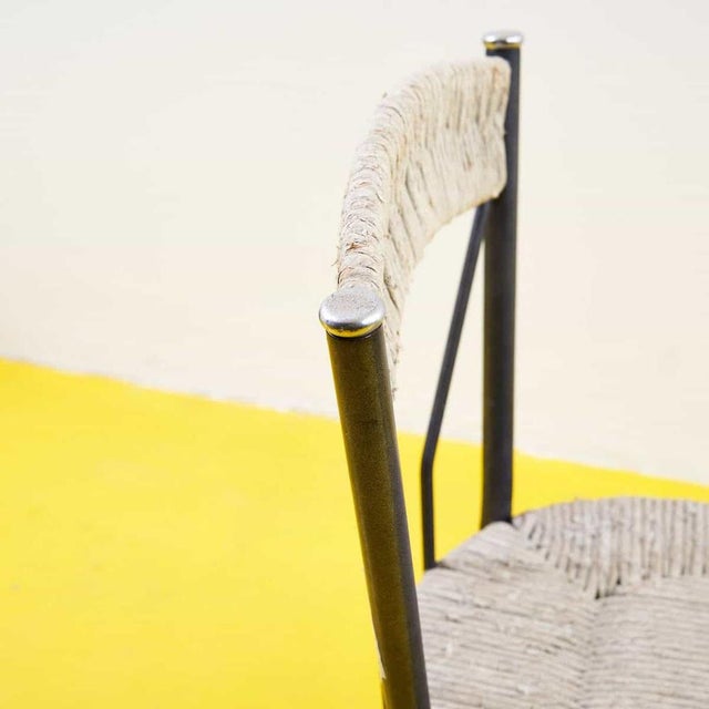 Wicker Metal Chairs, Set of 2 For Sale - Image 6 of 7