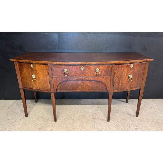 Georgian Mahogany Sideboard with Brass Handles, 1800 For Sale - Image 12 of 12