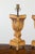 Mid 20th Century Italian Midcentury Painted and Carved Table Lamps with Stylized Foliage - a Pair For Sale - Image 9 of 12