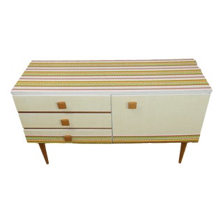 Small Vintage Sideboard in Varnish Cream, 1970s For Sale