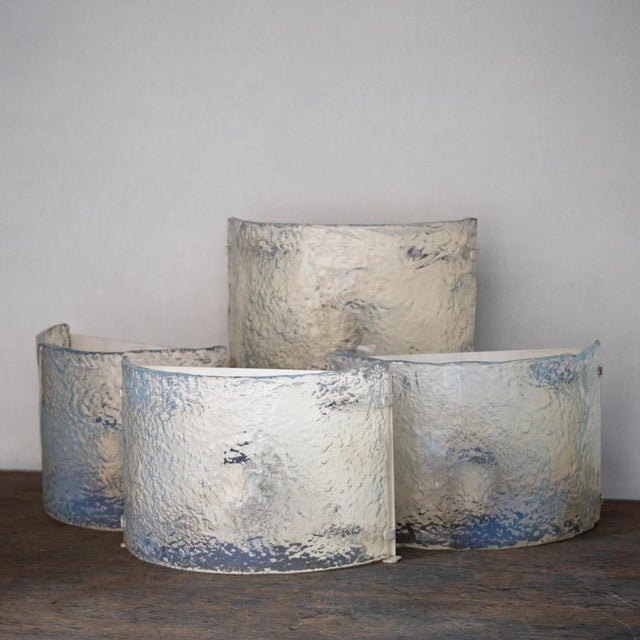 Vintage Italian Murano Glass Wall Lights by Mazzega, 1970, Set of 4 For Sale - Image 6 of 18