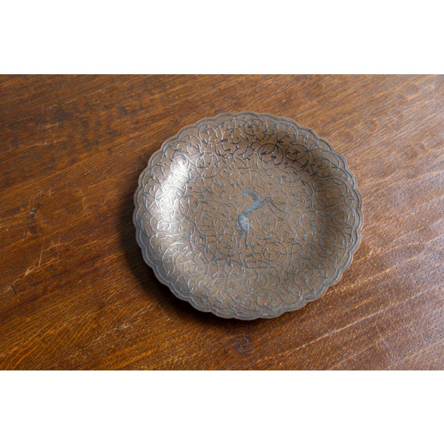 Copper Art Deco Brass Dish with Deer Motif, France, 1930s For Sale - Image 8 of 11