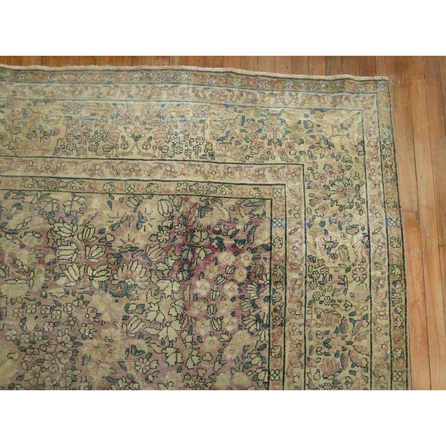 Antique Zabihi Collection Kerman Lavender Color Room Size Rug - 8'7" x 12' For Sale In New York - Image 6 of 10