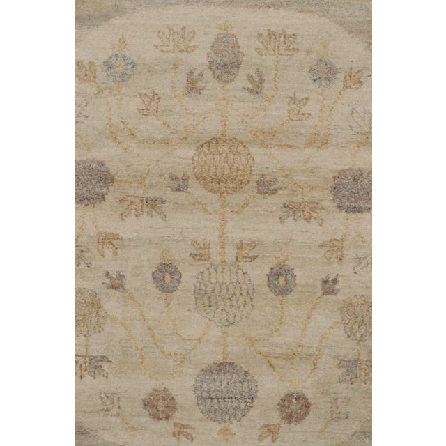 Rug & Kilim’s Oversized Khotan Rug With Floral Medallion in Beige & Brown For Sale In New York - Image 6 of 11