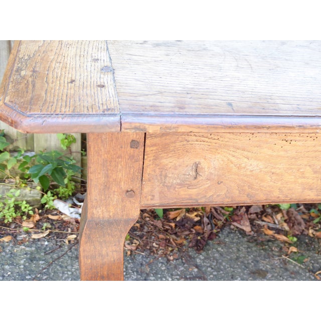 18th Century French Weathered Oak Dining Table For Sale - Image 4 of 7