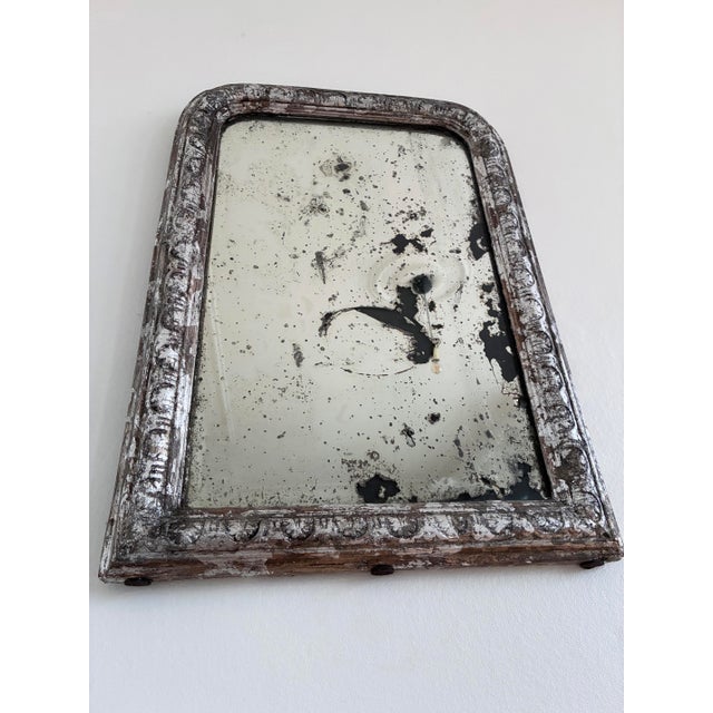 Antique French Louis Philippe Silvered Giltwood Mirror – Late 19th Century For Sale - Image 4 of 10