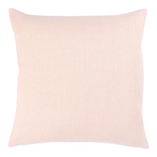 Schumacher Piet Performance Linen 22" Pillow In Rose Quartz For Sale
