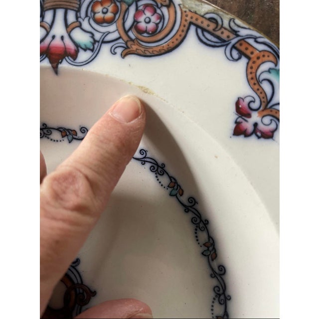 Ceramic Antique Wedgwood Liffey Bowls - Flow Blue Pearl, England (Set of 2) For Sale - Image 7 of 7