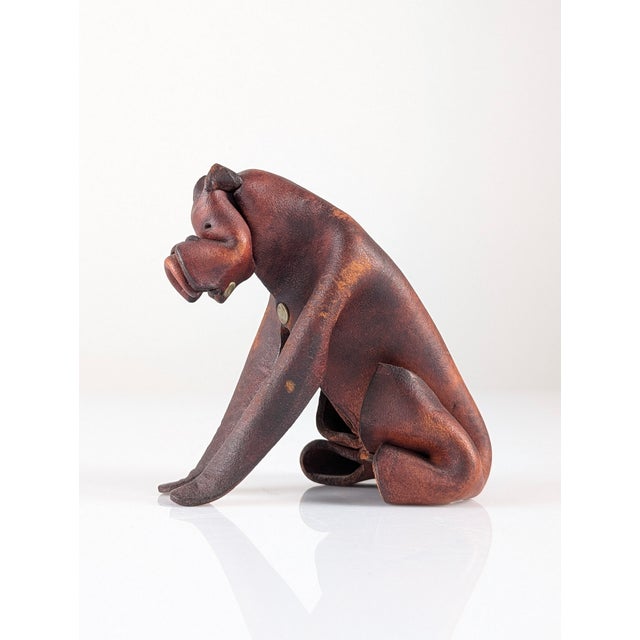 1960s Vintage Leather Boxer Dog, Germany, 1960s For Sale - Image 5 of 9
