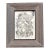 1970’s Original Small Abstract Watercolor Painting Distressed Wood Frame Signed For Sale