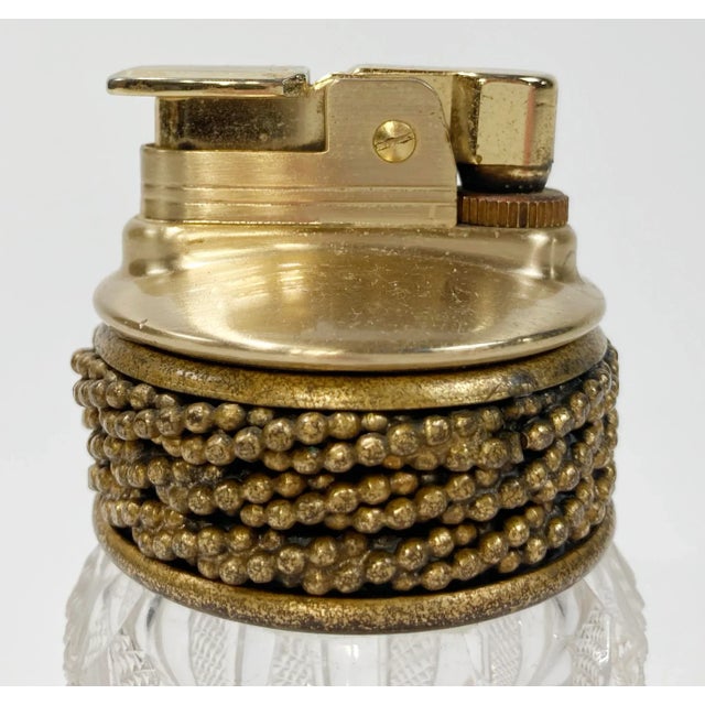 Vintage Brass and Cut Glass Table Lighter Chairish