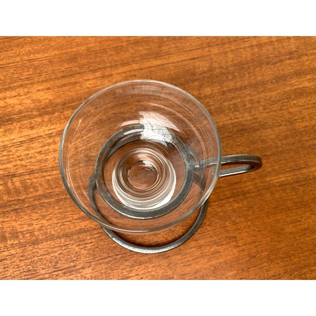 Mid-Century Danish Metal and Glass Candleholder, 1960s For Sale - Image 11 of 15