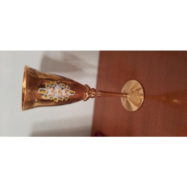 Murano Glass Goblets by Murano for Manifattura Di Murano, Tre Fiori Foundry, Venice, 1960s, Set of 6 For Sale - Image 6 of 10