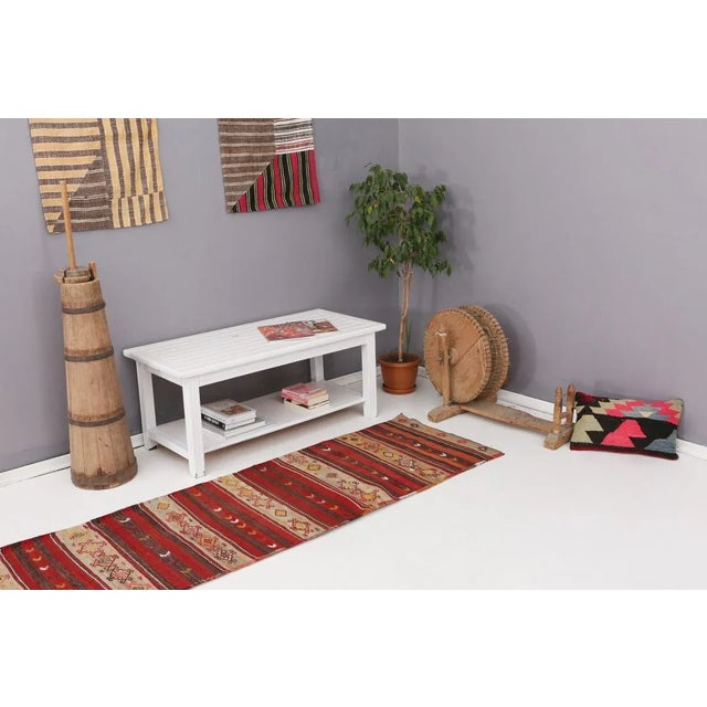 Mid 20th Century Vintage Turkish Kilim Runner For Sale In Los Angeles - Image 6 of 7