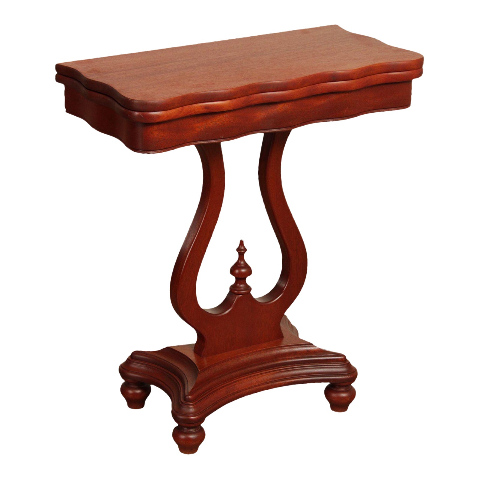 Mid 20th Century American Empire Style Mahogany Folding Card, Game