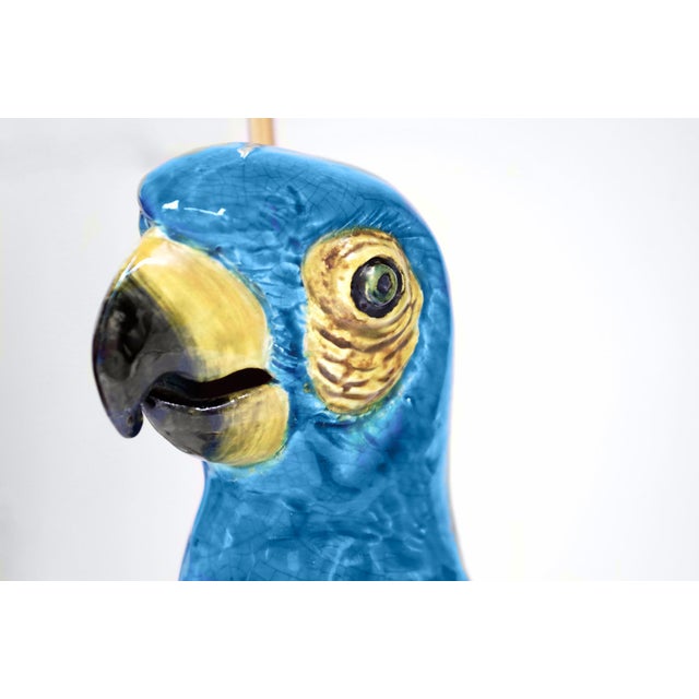 Vintage Blue Parrot Lamps, 1970s, Set of 2 For Sale - Image 3 of 8