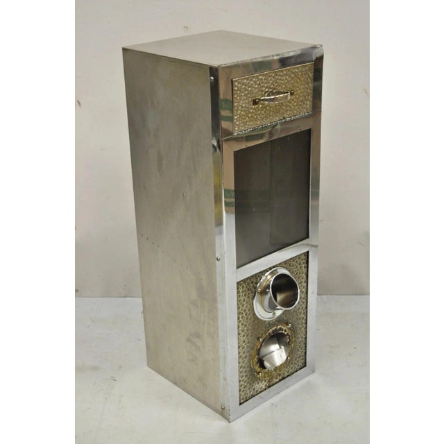 Vintage Stainless Steel Industrial Restaurant Coffee Bean Storage Dispensers (2). Item featured is believed to be an...