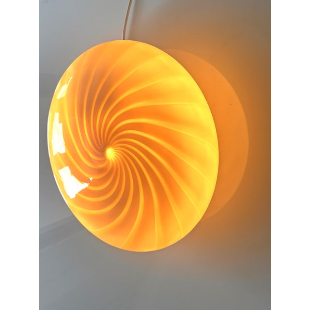 2020s Contemporary Milky-White and Beige Swirls Murano Glass Flush Mount or Wall Sconce For Sale - Image 5 of 8