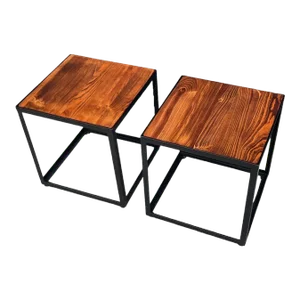 Vintage in Style of Domino Side Tables by Jorge Zalszupin Rosewood Cube Side Tables - a Pair