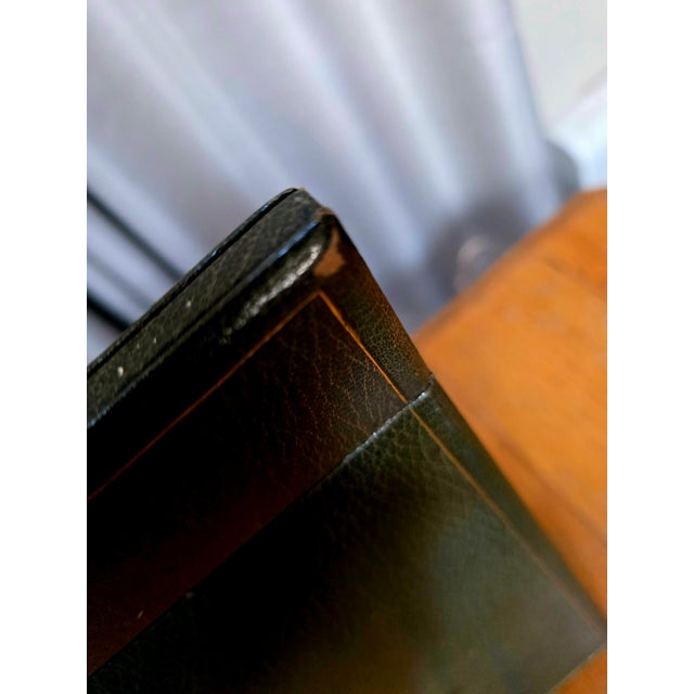 1900 - 1909 Edwardian Sterling and Leather 7x 9 Picture Frame Black ...