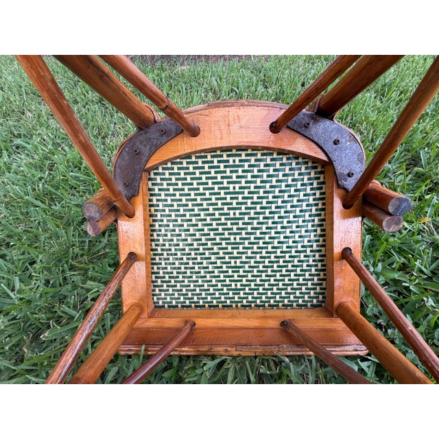 Brown Vintage French Bistro Bent Bamboo Side Chair For Sale - Image 8 of 12