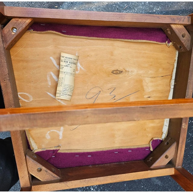 Statesville Chair Mid-Century Chippendale Mahogany Needlepoint Upholstered ArmChairs, Pair For Sale - Image 10 of 10