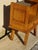 Vintage Bedside Table in Light Oak with Splayed Legs and Black Glass Top, 1960s For Sale - Image 17 of 18