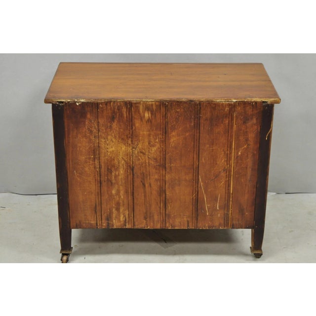 Antique Walnut Miniature Salesman Sample Small Chippendale Chest of Drawers For Sale - Image 14 of 16