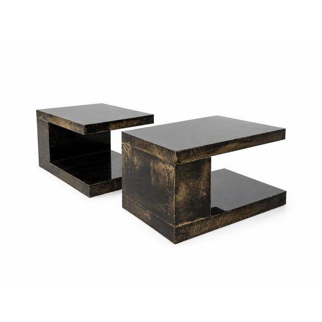 Vintage Italian Side Tables from Aldo Tura, 1960s, Set of 2 For Sale - Image 4 of 6
