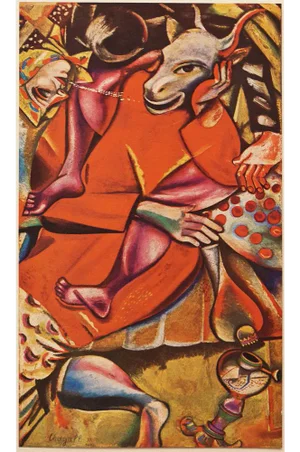 1947 After Marc Chagall "Homage to the Fiancee", First Edition Period Offset Lithograph