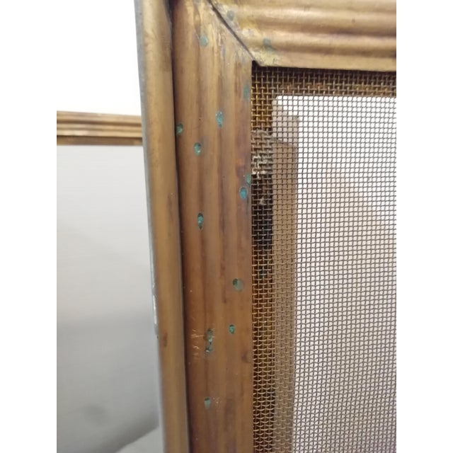 Mid-Century Modern Large Brass Fireplace Spark Guard, Italy, 1930s For Sale - Image 3 of 9