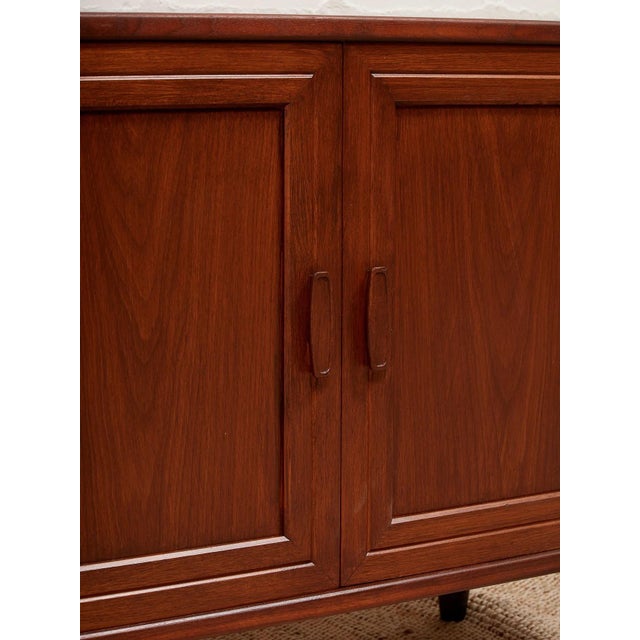Burnt Umber Vintage Credenza Restored For Sale - Image 8 of 10