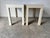 1980s Postmodern Parsons-Style Raffia Cloth Covered End Tables / Nightstands - a Pair For Sale - Image 9 of 12