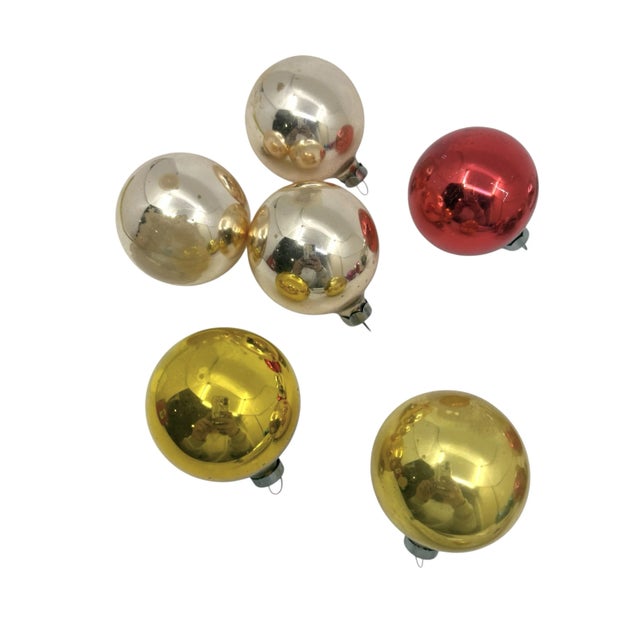 Glass Mid Century Vintage Mercury Glass Ornaments - a Set of 15 For Sale - Image 7 of 11