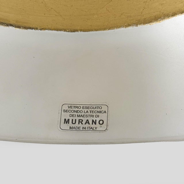 21st Century Art Deco Murano Glass Sconces with Gold Texture, Italy, Set of 2 For Sale - Image 10 of 12