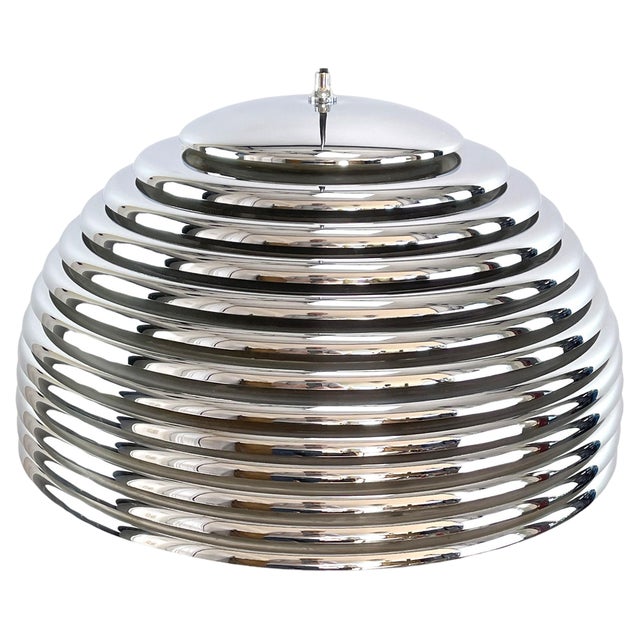 Saturno Chrome Pendant Light by Kazuo Motozawa for Staff, 1970s For Sale