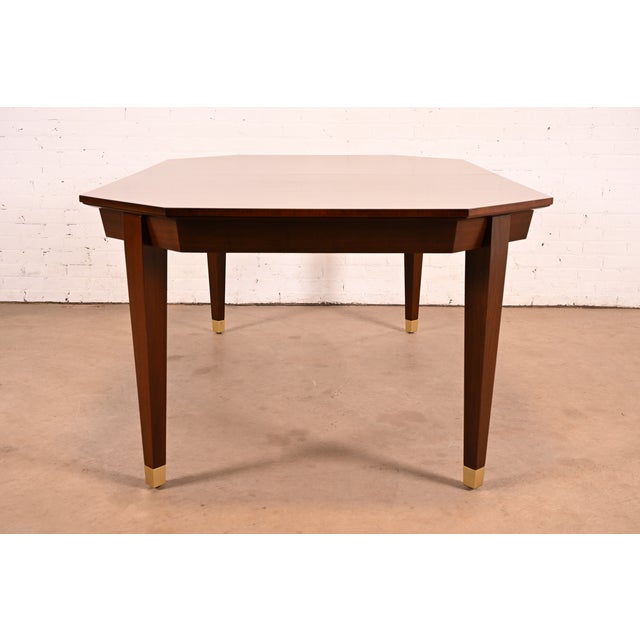 Henredon French Regency Louis XVI Banded Walnut Extension Dining Table | Newly Refinished For Sale - Image 16 of 18
