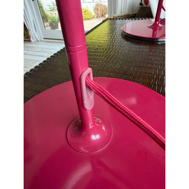 Vintage Ikea Kulla Red (Winered) Table Lamps From the 1990 - Set of Two For Sale - Image 9 of 11